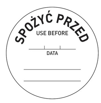 Naklejka Food Safety "Spożyć przed" Hendi 850145