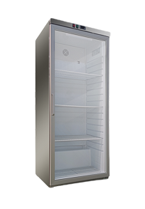 DRR 600 GS ﻿Szafa chłodnicza - 570 l, nierdzewna, przeszklone drzwi