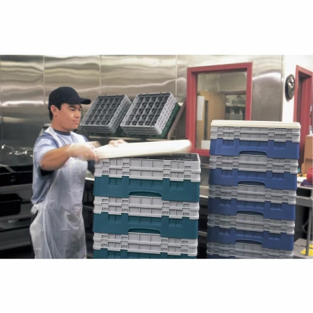 Kosz na szkło - szklanki max.śr8.7 cm, wys. 21.6cm niebieski