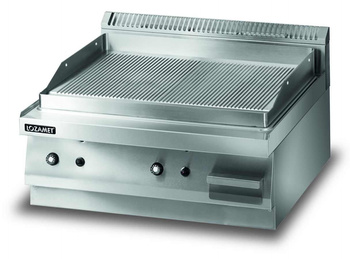 Grill płytowy gazowy - płyta ryflowana