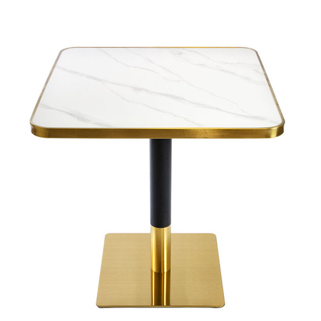 Stolik kawiarniany barowy ARP608 - kwadratowy, 70x70cm biały