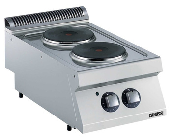 KUCHNIA ELEKTRYCZNA 2 PALNIKOWA NASTAWNA, OKRĄGŁE PŁYTY ŻELIWNE, 5,2 KW, 400 MM