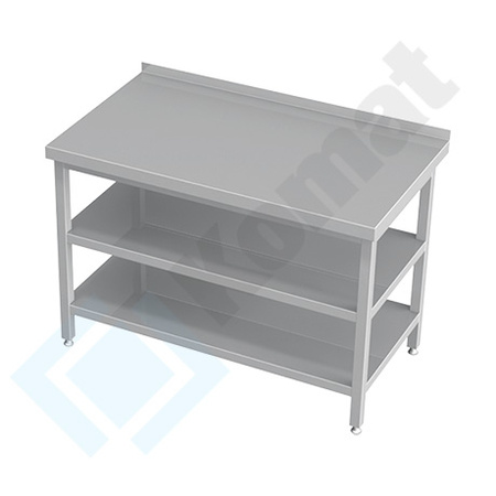 Stół przyścienny z dwiema półkami 1700x600 mm KST-005