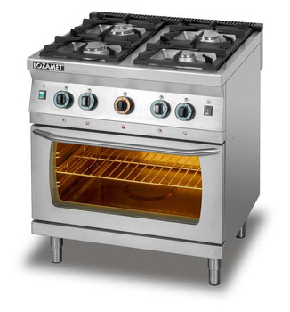 Kuchnia gazowa 4-palnikowa z piekarnikiem gazowym GN2/1