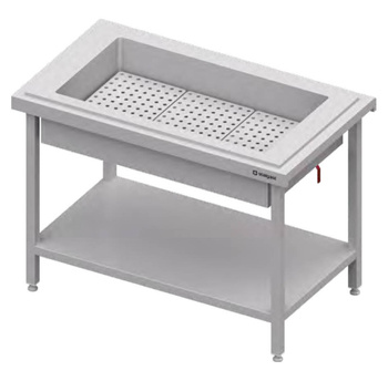 Stanowisko z wanną neutralną izolowaną do ekspozycji w lodzie 3xGN 1/1 1245x750x880 mm