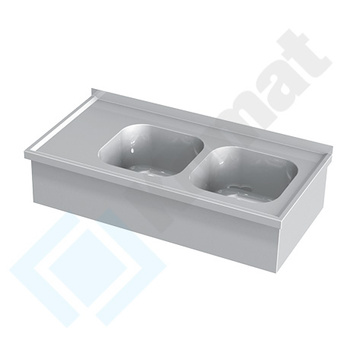 Stół wiszący ze zlewem dwukomorowym 1200x700 mm KST-132