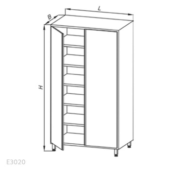 Szafa magazynowa Egaz E3020 1800x800x600 mm