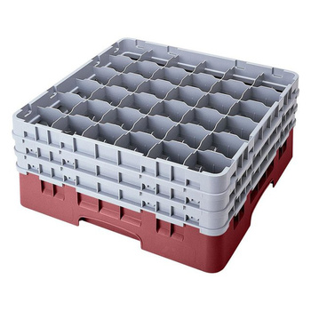 Kosz na szkło - śr. szkl. 7,2 cm, wys. 19,4 cm czerwony