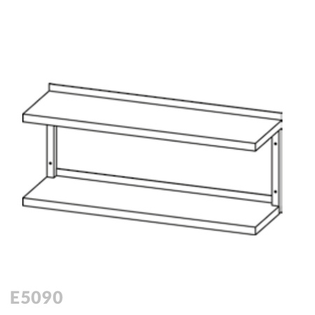 Półka wisząca na profilach podwójna Egaz E5090 600x400 mm