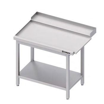Stół wyładowczy(L) pochylony, z półką do zmywarki STALGAST 900x750x880 mm skręcany