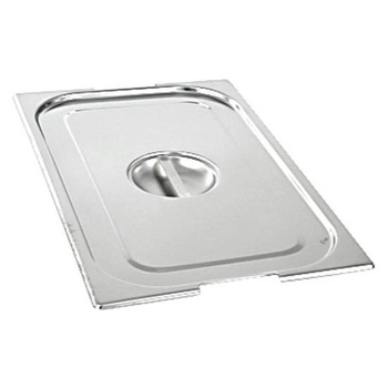 Pokrywka stalowa z wycięciem na uchwyty do pojemników, Basic, GN 1/3