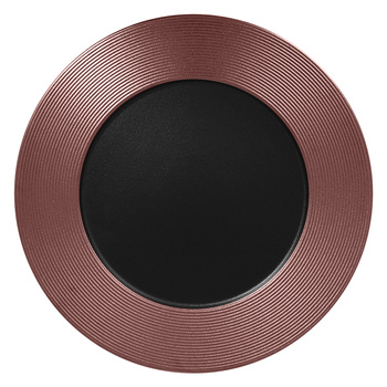 Metalfusion talerz płaski tłoczony brązowy 33cm