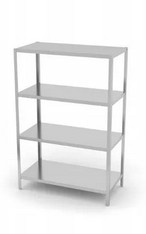 Regał  nierdzewny skręcany 4 półki pełne 80x40x180 cm Hendi 812518