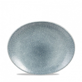 Talerz owalny 255 x 310 mm Raku Topaz Blue