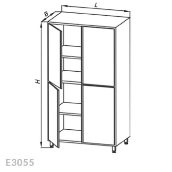 Szafa magazynowa dzielona Egaz E3055 1800x800x500 mm