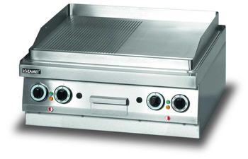 Grill płytowy elektryczny -płyta 1/2 ryflowana+ 1/2 gładka