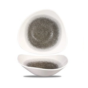 RAKU QUARZ BLACK Miska trójkątna 600 ml, 235 mm/12 szt.