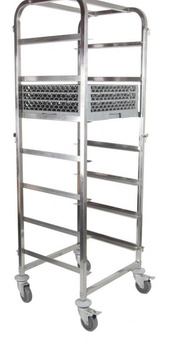 Regał jezdny do transportu koszy do zmywarek gastronomicznych Hendi