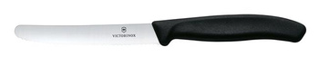 Victorinox Swiss Classic Nóż do pomidorów, zaokrąglony czubek, ząbkowany, 11 cm, czarny Wariant podstawowy