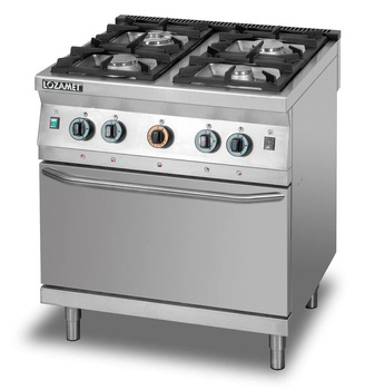 Kuchnia gazowa 4-palnikowa z piekarnikiem gazowym GN2/1