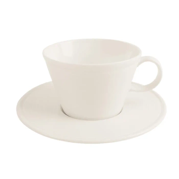 Spodek Line do filiżanki eleganckiej 160 mm kremowo - biały