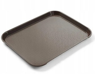 Taca kelnerska z polipropylenu, 26,5x34,5 cm, brązowa, Fast Food, Hendi 878743