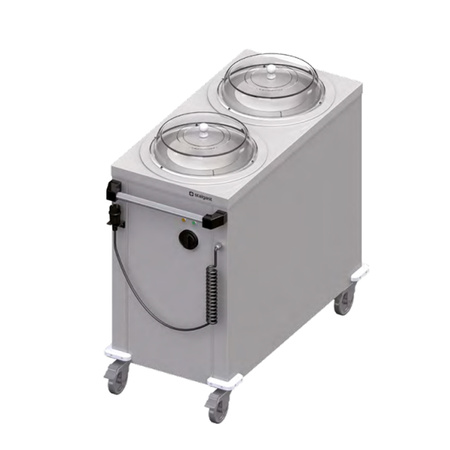 Dystrybutor talerzy podgrzewany podwójny mobilny 1000x510x880 mm