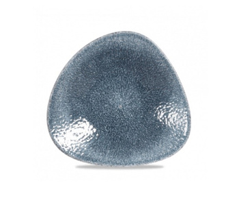 Miska trójkątna 267 x 272 mm Raku Topaz Blue