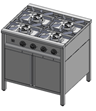Trzon gastronomiczny Egaz TGP 420.4 900x900x850 mm
