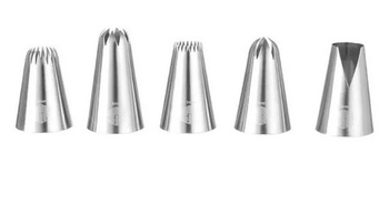 Końcówki dekoracyjne do kwiatów i płatków, nierdzewne - zestaw 5 szt, Hendi  551202