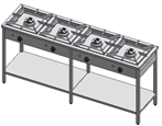 Trzon gastronomiczny Egaz TG 425.3P 2235x600x850 mm