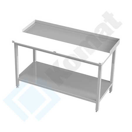 Stół przyścienny z deską z polietylenu i półką 1000x600 mm KST-012