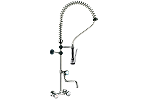 DOC - 4+ Spryskiwacz z baterią ścienną i wylewką