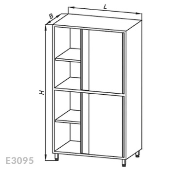 Szafa magazynowa dzielona Egaz E3095 1800x800x600 mm