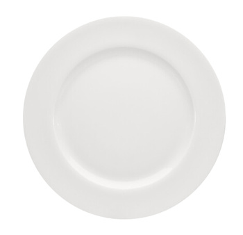 Talerz płytki z szerokim rantem 241 mm biały Maitre