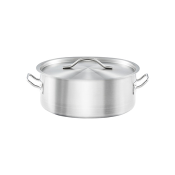 Garnek niski z pokrywką, stalowy, Basic, O 240 mm, V 3.6 l