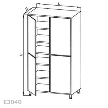 Szafa magazynowa dzielona Egaz E3040 1800x900x700 mm