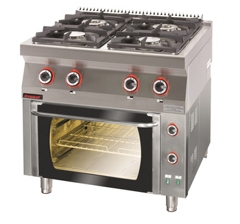 Kuchnia gazowa z piekarnikiem elektrycznym 700.KG-4/PE-1 | LINIA 700