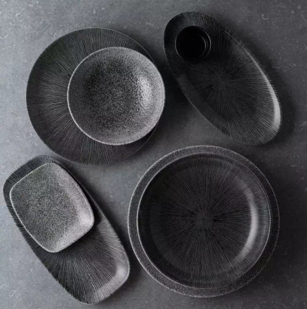 STUDIO PRINTS AGANO BLACK TALERZ OWALNY 150X299 MM