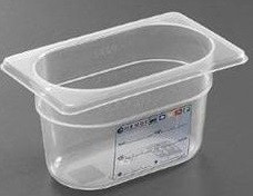 Pojemnik GN 1/9 65 HACCP, polipropylen przezroczysty Hendi 880562