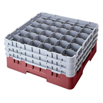 Kosz na szkło - szklanki max.śr 7.2 cm, wys. 23.8 cm czerwony