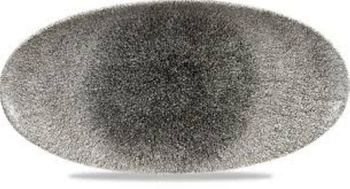 Talerz owalny 173 x 347 mm Raku Quartz Black