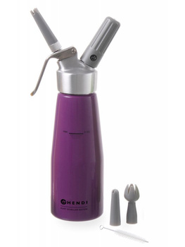 Syfon do bitej śmietanypoj. 0,5 l, fioletowy, Kurt Scheller Edition, Hendi 975886