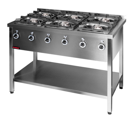 Kuchnia gazowa 6 palnikowa Kromet 000.KG-6M