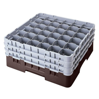 Kosz na szkło - śr. szkl. 7,2 cm, wys. 32 cm brązowy