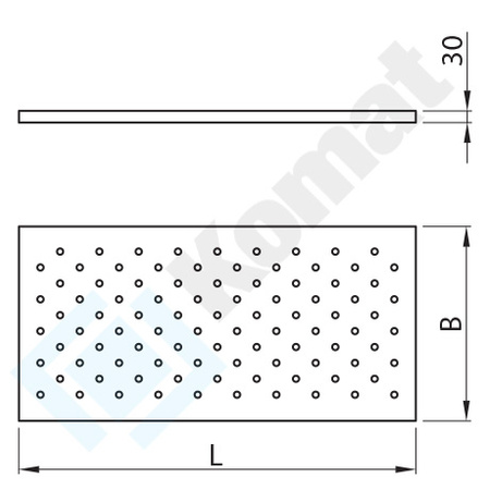 Półka perforowana do regału KRT-302 900x400 mm