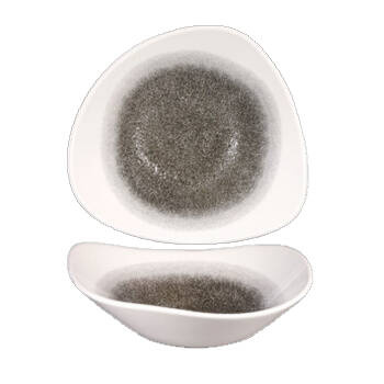 RAKU QUARTZ BLACK TALERZ TRÓJKATNY COUPE POJ. 600 ML