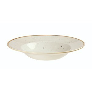 STONECAST BARLEY WHITE Talerz głęboki z szerokim rantem 468 ml, 280 mm/12 szt.