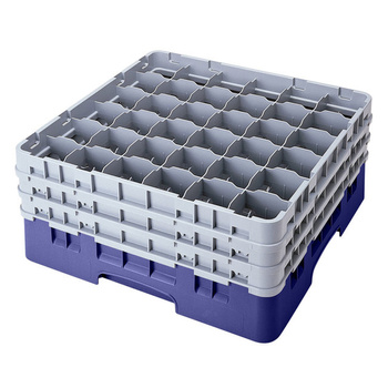 Kosz na szkło - śr. szkl. 7,2  cm, wys. 25,8 cm granatowy