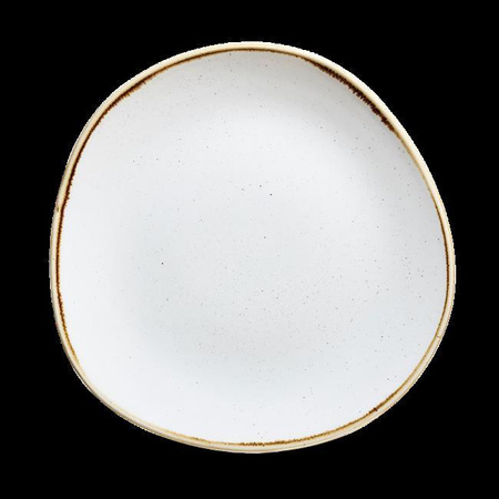 Talerz płytki 210 mm o organicznym kształcie Stonecast Barley White Churchill